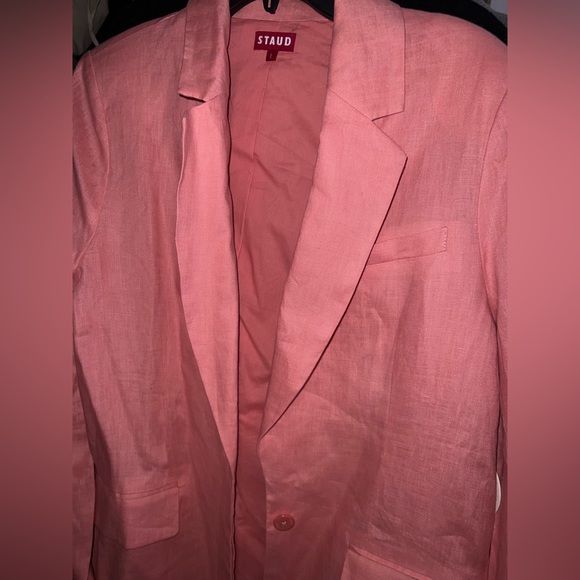 New with Tags Pink Staud Blazer Jacket Sz Large ASO Meghan Markle - Picture 4 of 4